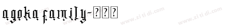 agoka family字体转换